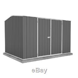 Premier 10 ft. X 7 ft. Woodland Durable Gray Metal Outdoor Storage Shed