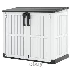 RIWENGO Outdoor Storage Shed Horizontal Storage Cabinet Waterproof for Gard