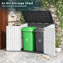 RIWENGO Outdoor Storage Shed Horizontal Storage Cabinet Waterproof for Gard