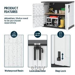 RIWENGO Outdoor Storage Shed Horizontal Storage Cabinet Waterproof for Gard