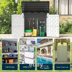 RIWENGO Outdoor Storage Shed Horizontal Storage Cabinet Waterproof for Gard