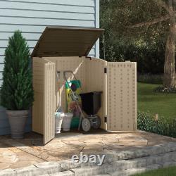 Resin Horizontal Storage Shed, Sand Brown 2.7 X 4.41 Ft New