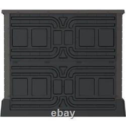 Resin Horizontal Storage Shed Water Resistant 3 Door Pad-Lockable Storage 4x2 Ft