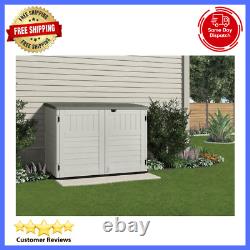 Resin Outdoor 2-Container 5 Ft. 10 In. WX3 Ft. 8 In. Horizontal Garbage Storage