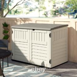 Resin Outdoor 2-Container 5 Ft. 10 In. WX3 Ft. 8 In. Horizontal Garbage Storage