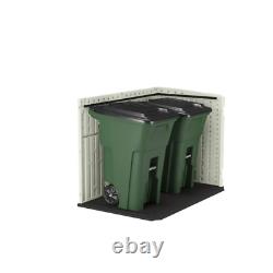 Resin Outdoor 2-Container 5 Ft. 10 In. WX3 Ft. 8 In. Horizontal Garbage Storage