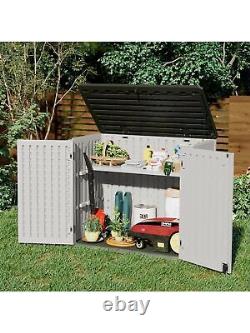 Resin Outdoor 4 ft. W x 2 ft. D Horizontal Storage Shed Polyresin Light Grey