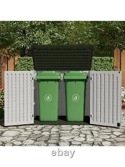 Resin Outdoor 4 ft. W x 2 ft. D Horizontal Storage Shed Polyresin Light Grey