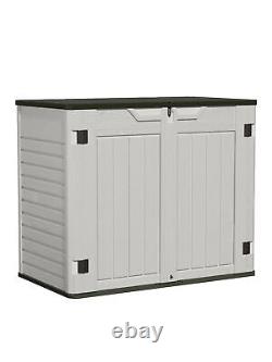Resin Outdoor 4 ft. W x 2 ft. D Horizontal Storage Shed Polyresin Light Grey
