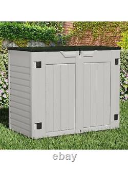 Resin Outdoor 4 ft. W x 2 ft. D Horizontal Storage Shed Polyresin Light Grey