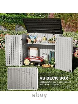 Resin Outdoor 4 ft. W x 2 ft. D Horizontal Storage Shed Polyresin Light Grey