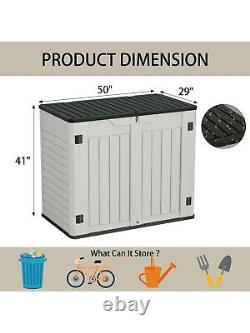 Resin Outdoor 4 ft. W x 2 ft. D Horizontal Storage Shed Polyresin Light Grey