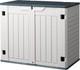 Resin Outdoor Storage Cabinet 34 Cu Ft Horizontal Shed Weather Resistant