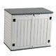 Resin Outdoor Storage Shed, All-weather Horizontal Tool Shed Witho Shelf, Multi