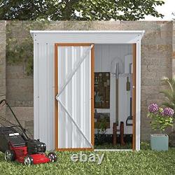 Ribitek Outdoor Storage Shed 5FT x 3FT, Metal Garden Shed Backyard Storage