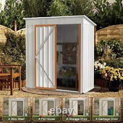 Ribitek Outdoor Storage Shed 5FT x 3FT, Metal Garden Shed Backyard Storage