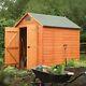 Rowlinson Garden Products Outdoor Wood Security Storage Shed A053 8' X 6