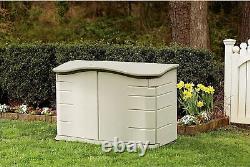 Rubbermaid 18 Ft³ Small Horizontal Resin Weather Resistant Outdoor Storage Shed