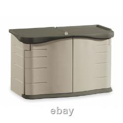 Rubbermaid 2' x 5' Horizontal Outdoor Resin Storage Shed with Split Lid, Olive &