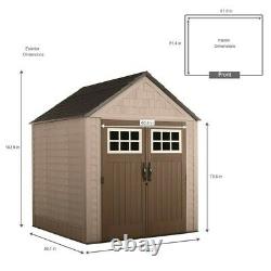Rubbermaid 7x7 Ft Durable Weather Resistant Resin Outdoor Storage Shed(USA SELL)