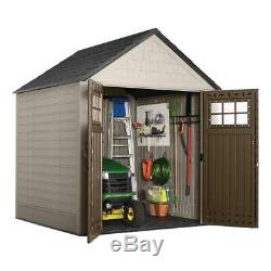 Rubbermaid Big Max Storage Shed 7 ft x 7 ft 332 cu ft Capacity Heavy Duty Resin