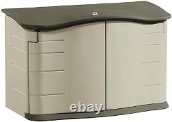 Rubbermaid Horizontal Resin Garden Storage Shed Lawn Equipment Store Tools