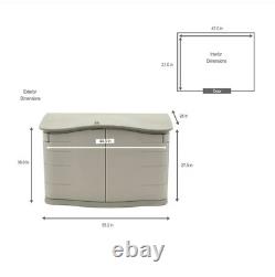 Rubbermaid Horizontal Storage Shed, Olive & Sandstone