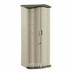 Rubbermaid Horizontal Storage Shed, Small & FG374901OLVSS Vertical Storage Shed
