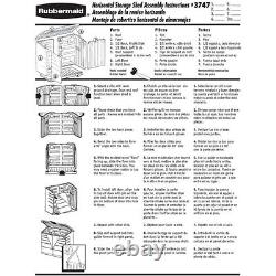 Rubbermaid Large Horizontal Resin Weather Resistant Outdoor Storage Shed