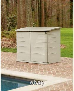 Rubbermaid Large Horizontal Resin Weather Resistant Outdoor Storage Shed, 32 cu