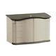 Rubbermaid Outdoor Cabinet With Storage Shed Weather-resistant Plastic In Brown