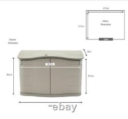 Rubbermaid Outdoor Horizontal Storage Shed Resin Beige 2 ft. 3 in. X 4 ft. 6 in