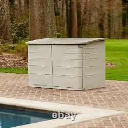 Rubbermaid Outdoor Large Horizontal Storage Shed, Olive & Sandstone