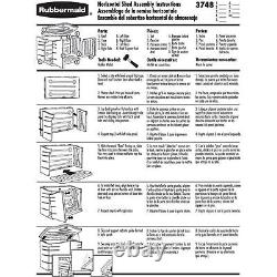 Rubbermaid Plastic Double Walled Horizontal Storage Shed, Sand/Brown (For Parts)