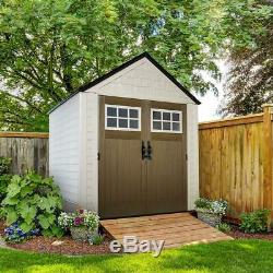 Rubbermaid Resin Storage Shed 7 ft. X 7 ft. Durable Weather Resistant Lockable