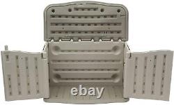 Rubbermaid Small Horizontal Resin Outdoor Storage Shed With Olive/Sandstone
