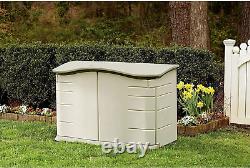 Rubbermaid Small Horizontal Resin Outdoor Storage Shed with Floor (4.5 X 3 Ft) W
