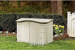 Rubbermaid Small Horizontal Resin Outdoor Storage Shed with Floor (4.5 X 3 Ft) W