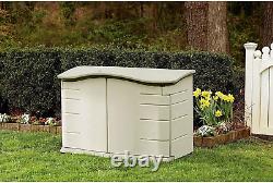 Rubbermaid Small Horizontal Resin Weather Resistant Outdoor Storage Shed, Olive