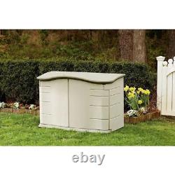 Rubbermaid Storage Shed Lockable Weather/Leak-Resistant Resin Durable Brown