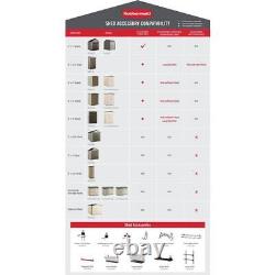 Rubbermaid Storage Shed Lockable Weather-Resistant Maintenance Free Resin