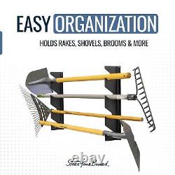 Shed Tool Organizer Wall Mount Garage Organization Garden for Shovels and Rakes