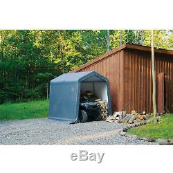 Shed-in-a-Box 6' x 10' x 6'6/18m x 3m x 2m Peak Style Storage Shed, Gray