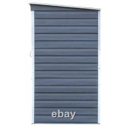 Shed-in-a-Box Steel Storage Shed 6 x 4 ft. Galvanized Charcoal/Cream