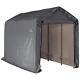Shelterlogic 70413 Shed-in-a-box 6x12x8 Ft. Peak Style Storage Shed- Gray