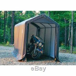 ShelterLogic Shed-In-A-Box Canopy Storage Shed 6L x 12W x 8H ft, Gray, 6 x 12