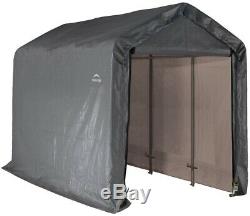 ShelterLogic Shed In A Box Storage Garden Peak Style Outdoor 6 x 12 x 8 ft Grey