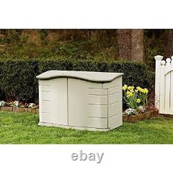 Small Horizontal Resin Weather Resistant Outdoor Storage Shed Garden Backyard