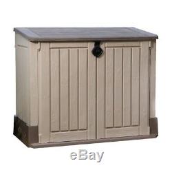 Small Storage Shed Pool Equipment Patio Cushion Outdoor Garbage Can Container