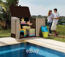 Small Storage Shed Pool Equipment Patio Cushion Outdoor Garbage Can Container